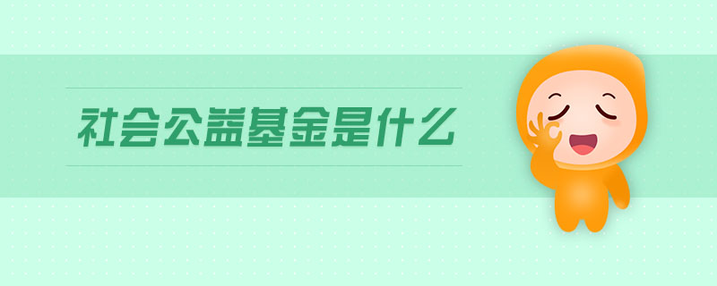 社会公益基金是什么