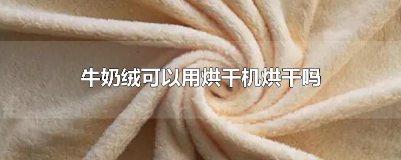 牛奶绒可以用烘干机烘干吗-最新牛奶绒可以用烘干机烘干吗整理解答