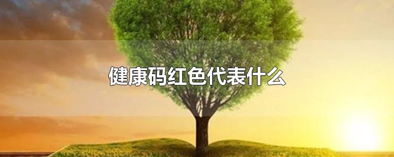 健康码红色代表什么-最新健康码红色代表什么整理解答