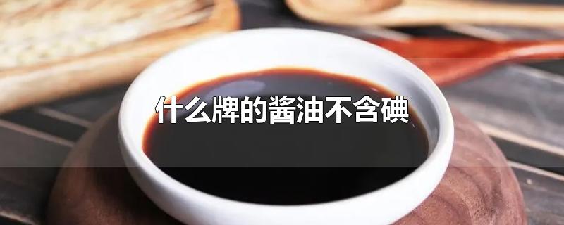 什么牌的酱油不含碘-最新什么牌的酱油不含碘整理解答