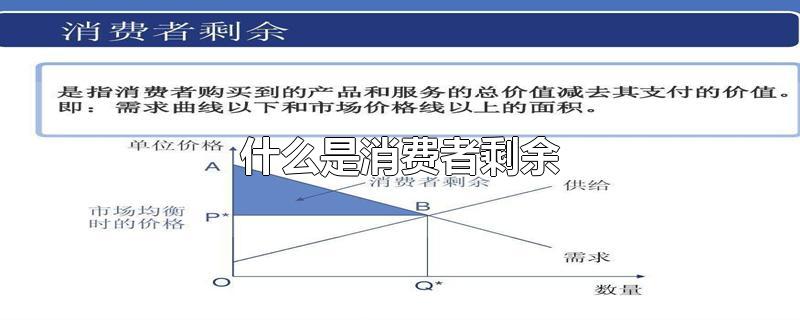 什么是消费者剩余-最新什么是消费者剩余整理解答