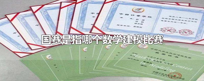 国赛是指哪个数学建模比赛