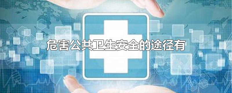 危害公共卫生安全的途径有-最新危害公共卫生安全的途径有整理解答