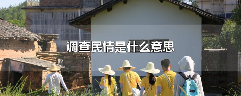 调查民情是什么意思-最新调查民情是什么意思整理解答