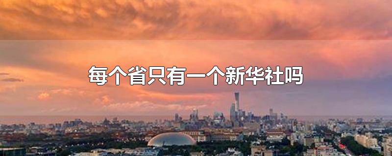 每个省只有一个新华社吗-最新每个省只有一个新华社吗整理解答