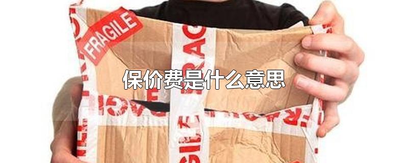 保价费是什么意思