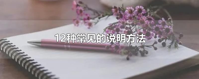 12种常见的说明方法