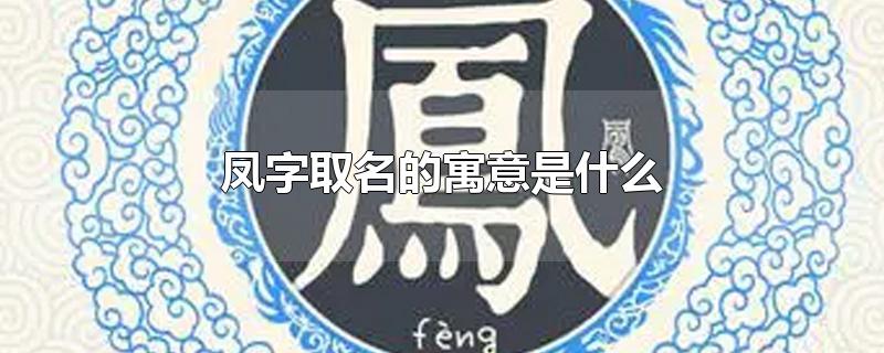 凤字取名的寓意是什么