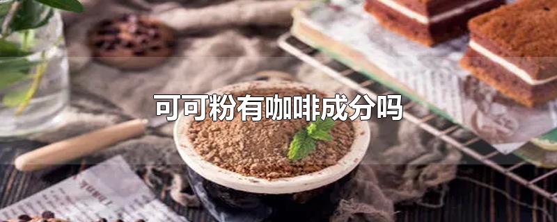 可可粉有咖啡成分吗-最新可可粉有咖啡成分吗整理解答