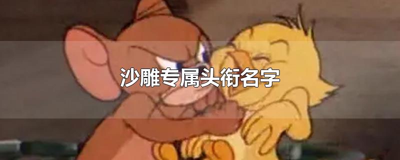 沙雕专属头衔名字