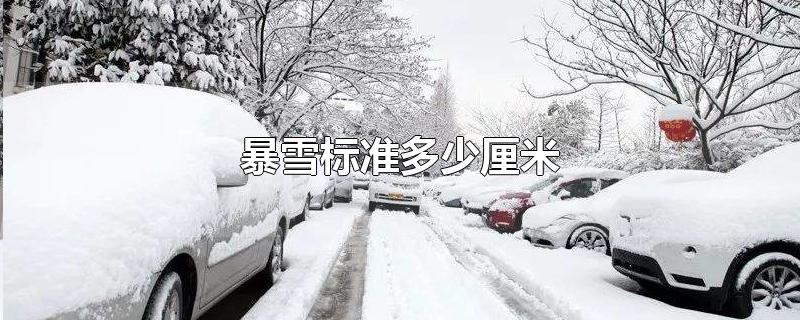 暴雪标准多少厘米-最新暴雪标准多少厘米整理解答