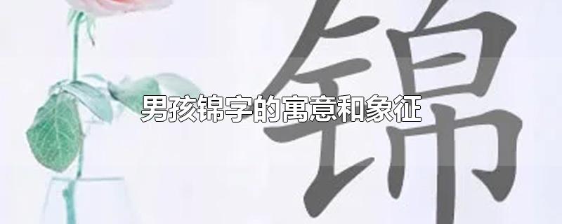 男孩锦字的寓意和象征