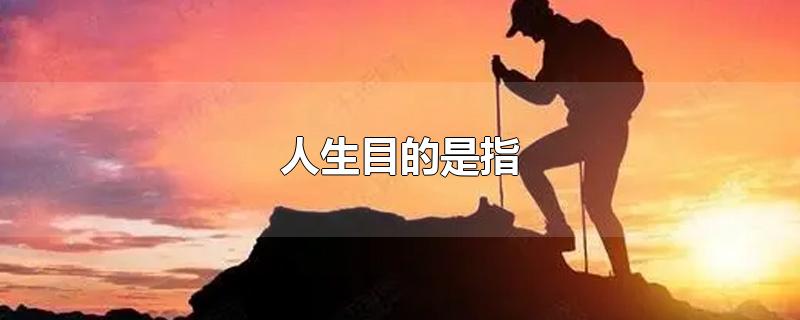 人生目的是指-最新人生目的是指整理解答