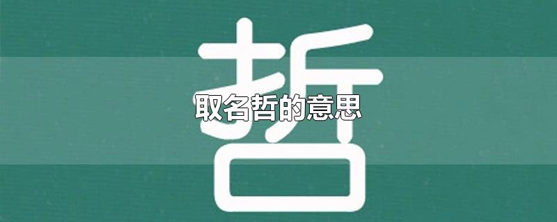 取名哲的意思-最新取名哲的意思整理解答