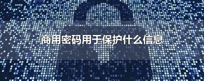 商用密码用于保护什么信息