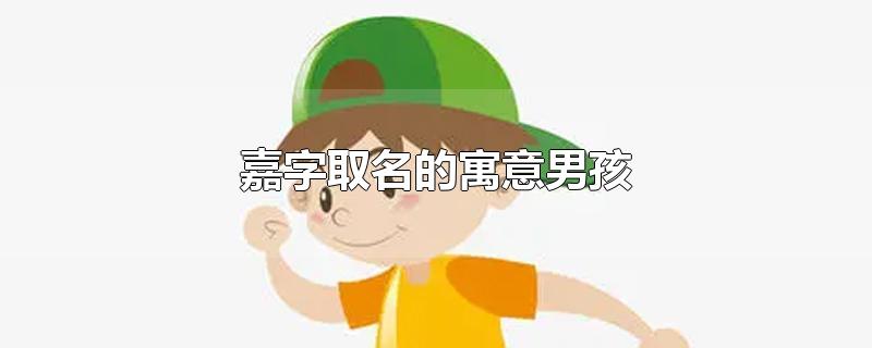 嘉字取名的寓意男孩-最新嘉字取名的寓意男孩整理解答