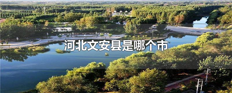 河北文安县是哪个市-最新河北文安县是哪个市整理解答