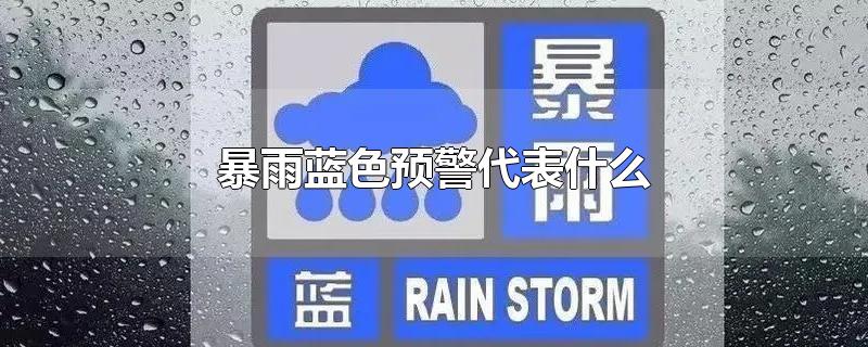 暴雨蓝色预警代表什么