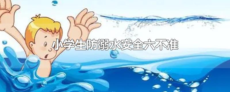 小学生防溺水安全六不准