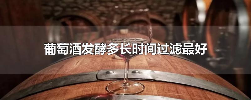 葡萄酒发酵多长时间过滤最好-最新葡萄酒发酵多长时间过滤最好整理解答