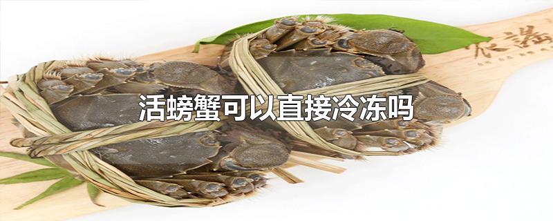 活螃蟹可以直接冷冻吗-最新活螃蟹可以直接冷冻吗整理解答