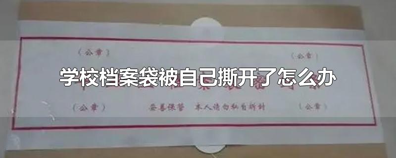 学校档案袋被自己撕开了怎么办-最新学校档案袋被自己撕开了怎么办整理解答