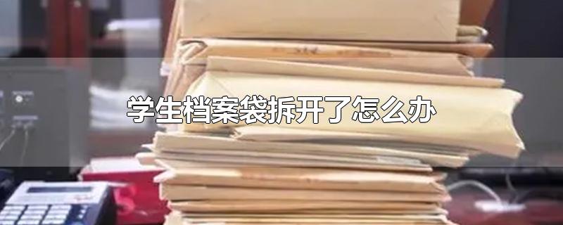 学生档案袋拆开了怎么办