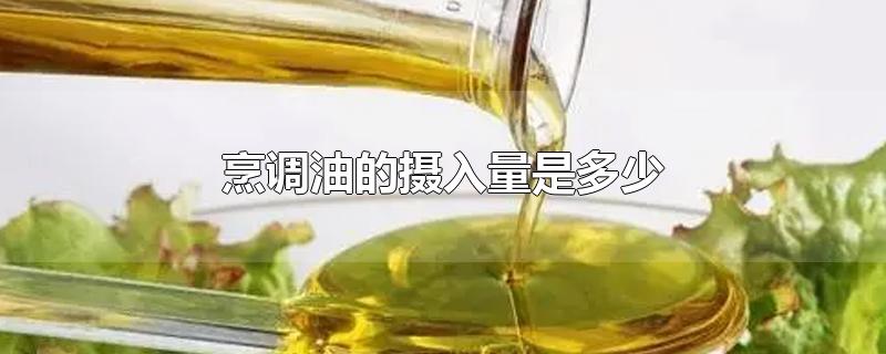 烹调油的摄入量是多少-最新烹调油的摄入量是多少整理解答