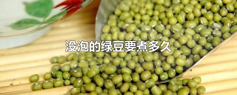 没泡的绿豆要煮多久-最新没泡的绿豆要煮多久整理解答