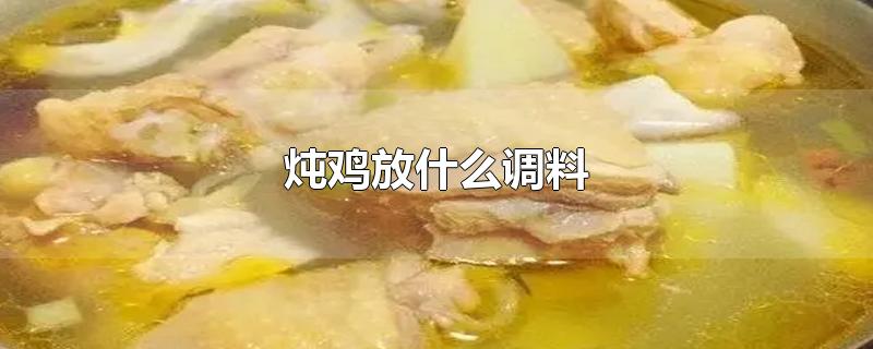 炖鸡放什么调料