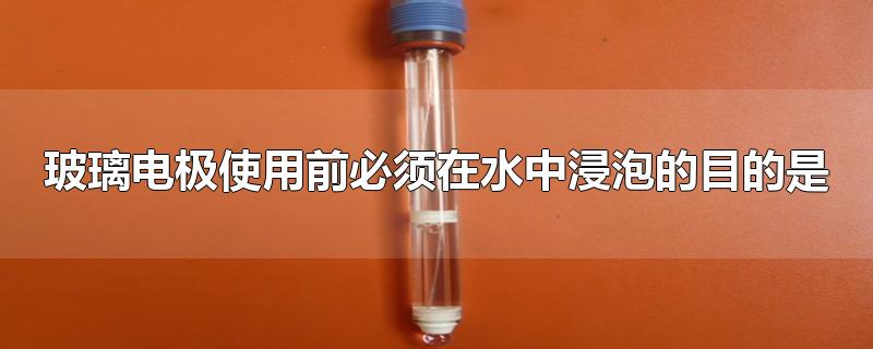 玻璃电极使用前必须在水中浸泡的目的是-最新玻璃电极使用前必须在水中浸泡的目的是整理解答