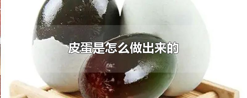 皮蛋是怎么做出来的