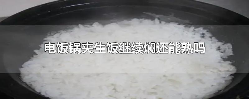 电饭锅夹生饭继续焖还能熟吗