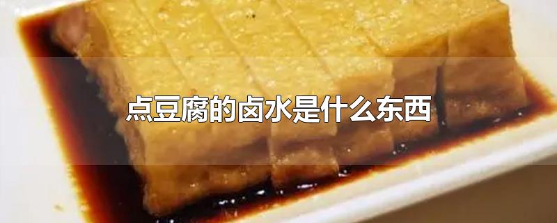 点豆腐的卤水是什么东西-最新点豆腐的卤水是什么东西整理解答