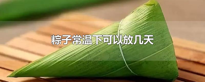 粽子常温下可以放几天-最新粽子常温下可以放几天整理解答