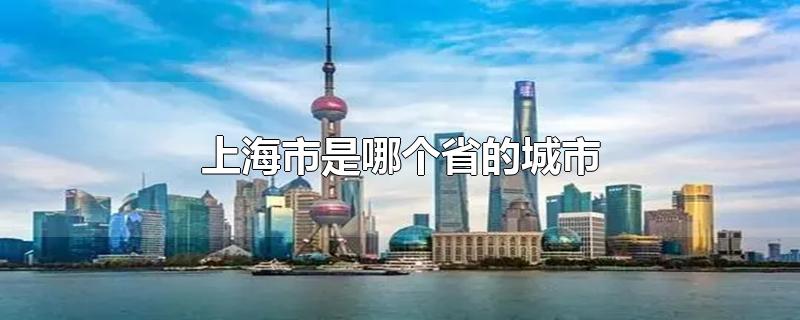 上海市是哪个省的城市-最新上海市是哪个省的城市整理解答