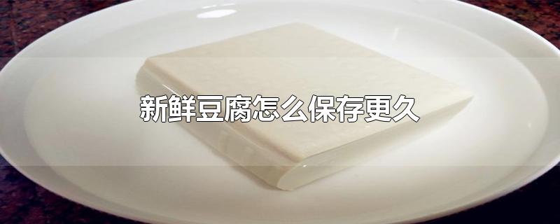 新鲜豆腐怎么保存更久