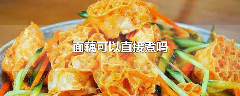 面藕可以直接煮吗-最新面藕可以直接煮吗整理解答