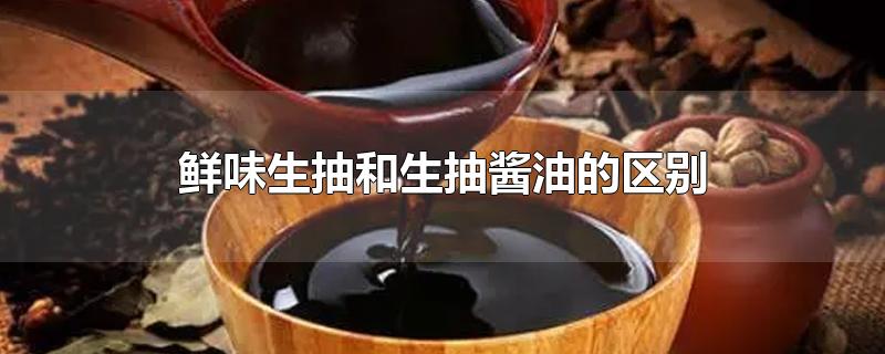 鲜味生抽和生抽酱油的区别-最新鲜味生抽和生抽酱油的区别整理解答