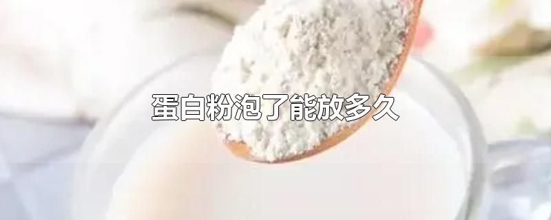 蛋白粉泡了能放多久