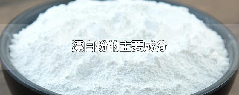 漂白粉的主要成分-最新漂白粉的主要成分整理解答