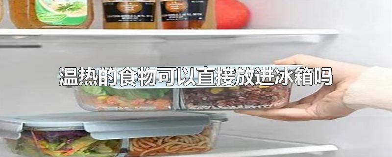 温热的食物可以直接放进冰箱吗