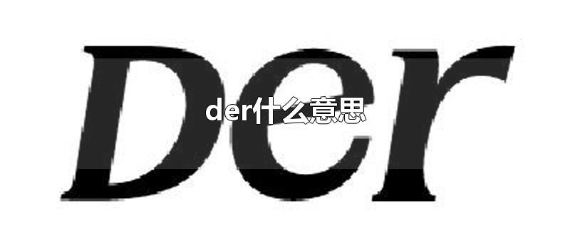 der什么意思-最新der什么意思整理解答