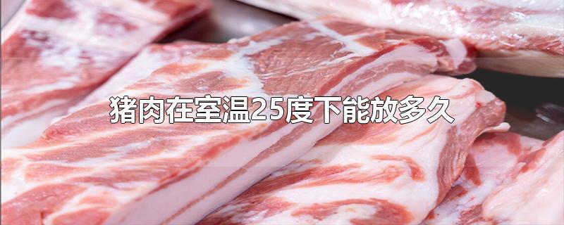 猪肉在室温25度下能放多久