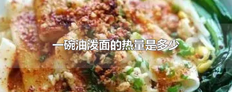 一碗油泼面的热量是多少-最新一碗油泼面的热量是多少整理解答