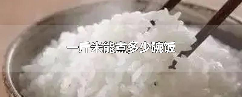 一斤米能煮多少碗饭