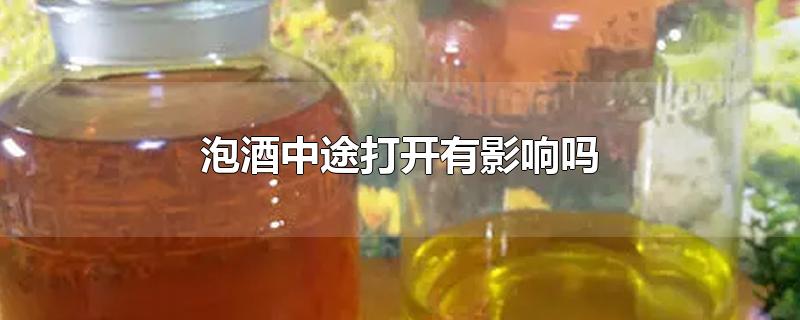 泡酒中途打开有影响吗