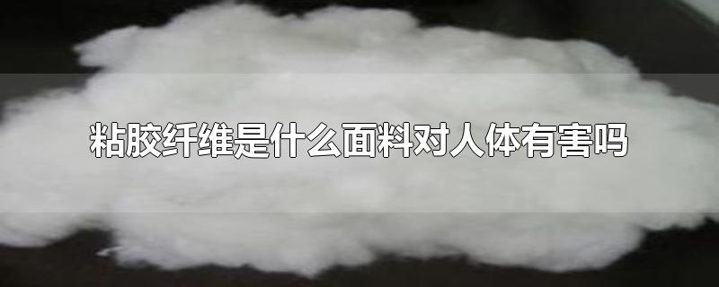 粘胶纤维是什么面料对人体有害吗