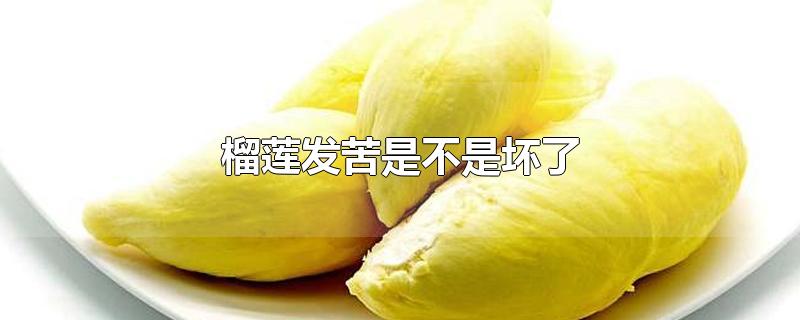 榴莲发苦是不是坏了-最新榴莲发苦是不是坏了整理解答