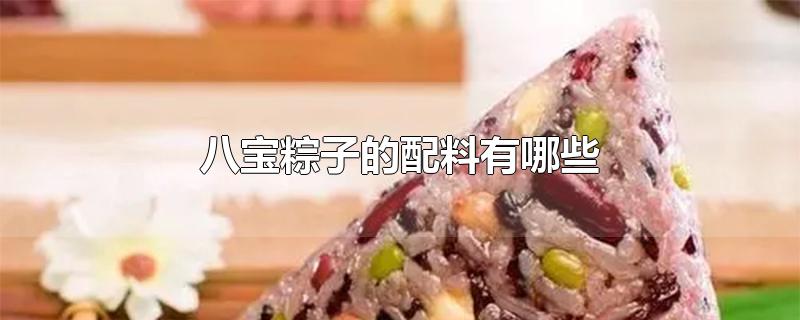 八宝粽子的配料有哪些-最新八宝粽子的配料有哪些整理解答